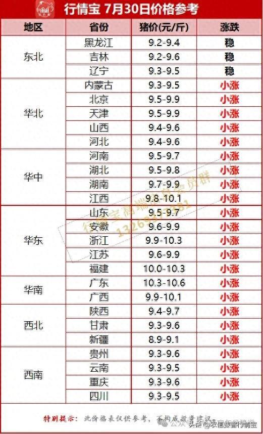 全国最新猪价行情报价分析